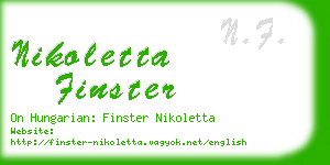 nikoletta finster business card